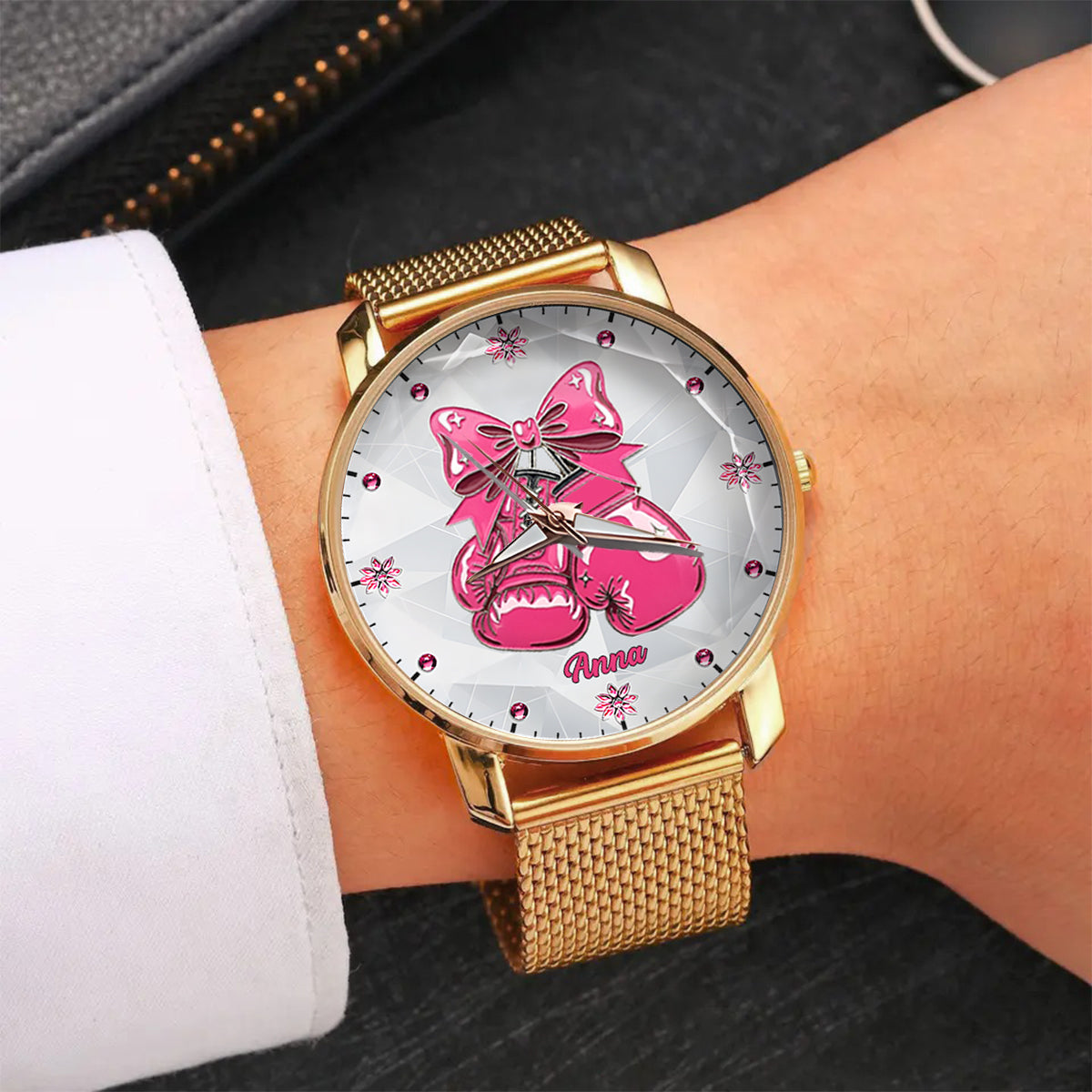 Faith Hope Love - Personalized Breast Cancer Awareness Women Hand Watch