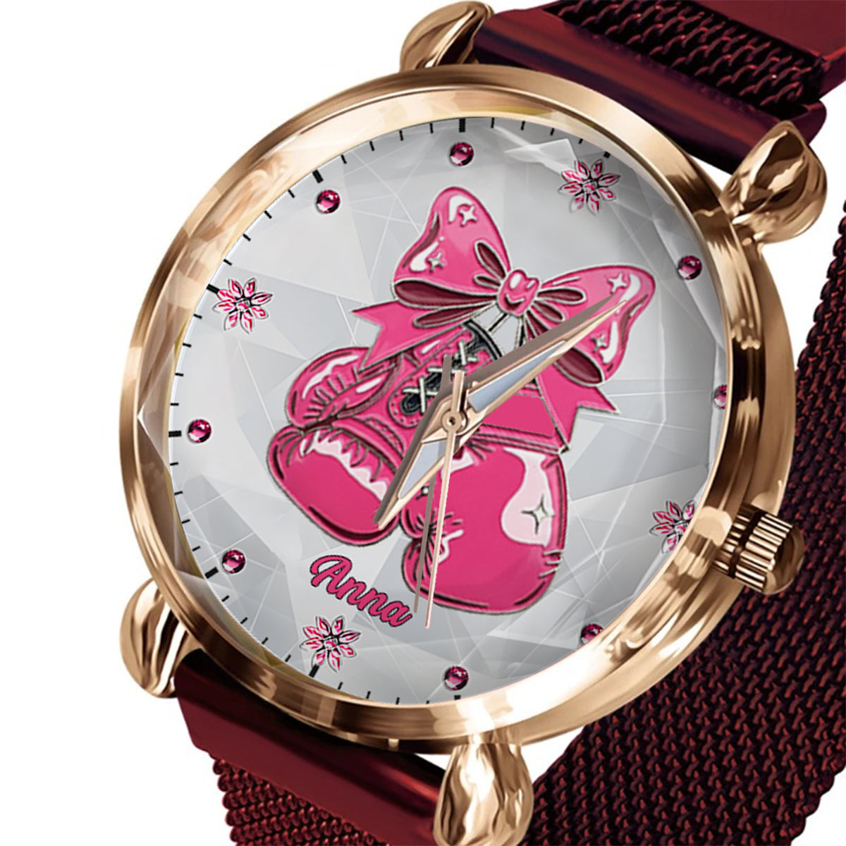 Faith Hope Love - Personalized Breast Cancer Awareness Women Hand Watch