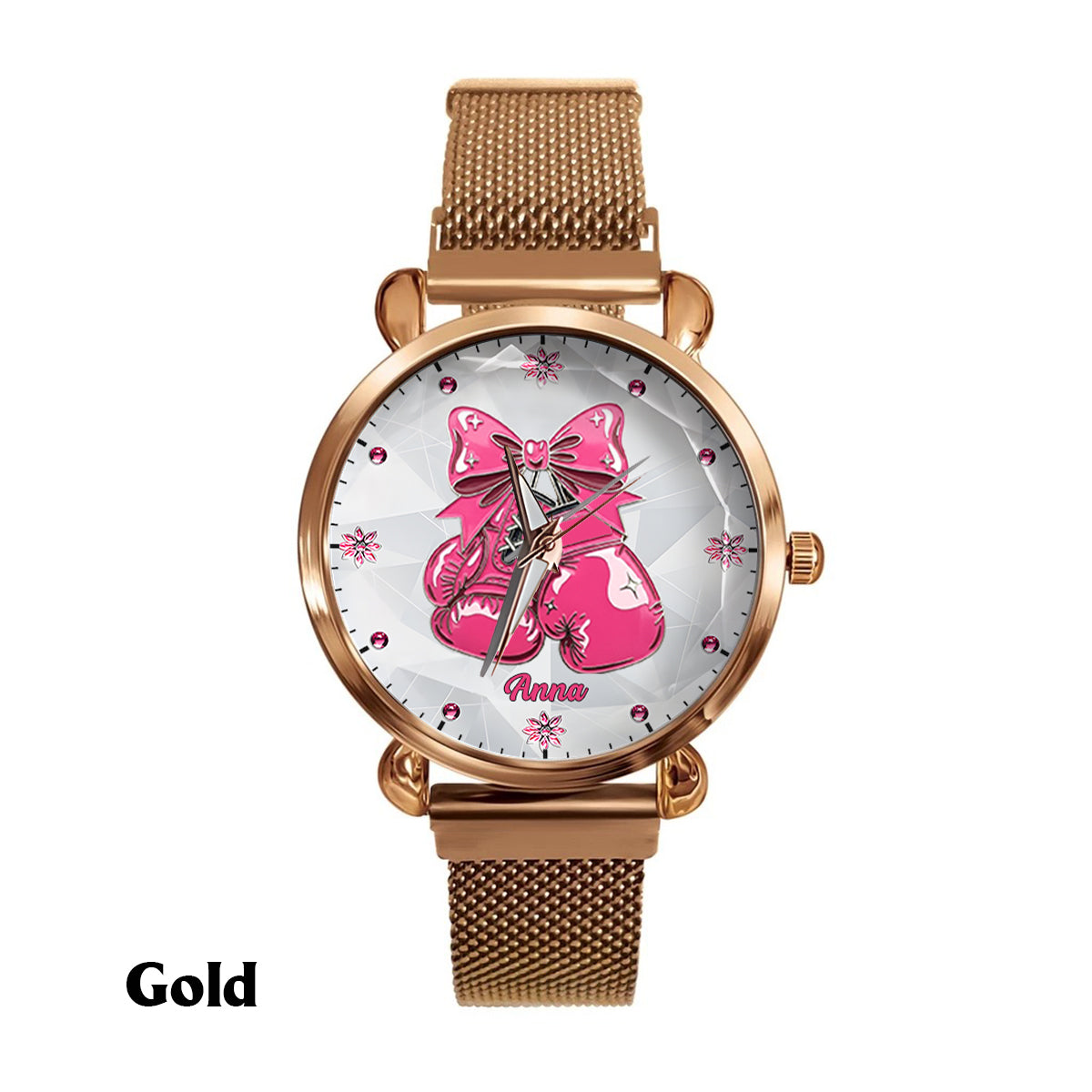 Faith Hope Love - Personalized Breast Cancer Awareness Women Hand Watch