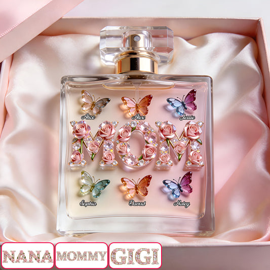 Cadeau pour maman, grand-mère, sœur, tante - Flacon de parfum rechargeable personnalisé « Mère »