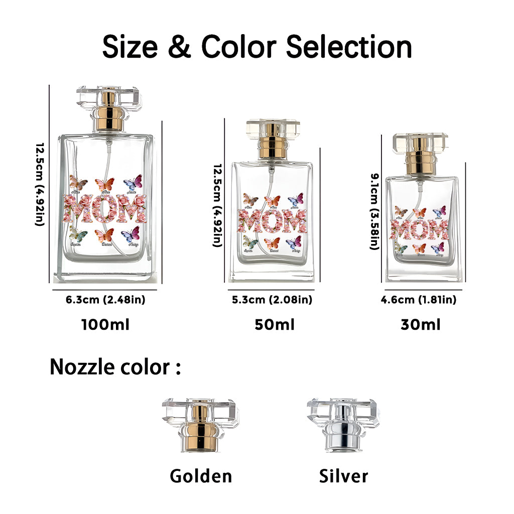 Geschenk für Mama, Oma, Schwester, Tante – Personalisierter, nachfüllbarer Parfümflakon für Mütter