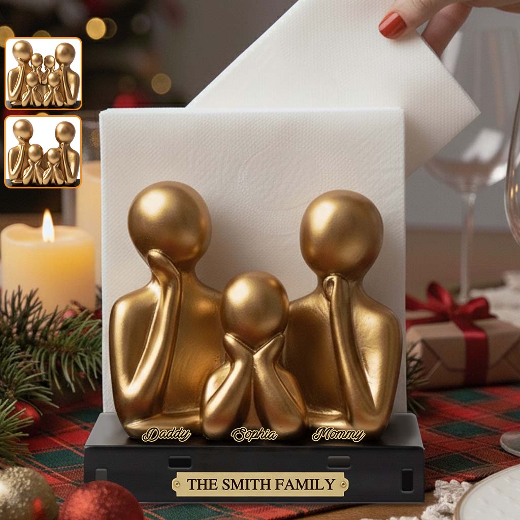 Merry Christmas Gift For Family - Personalized Family Paper Towel Holder