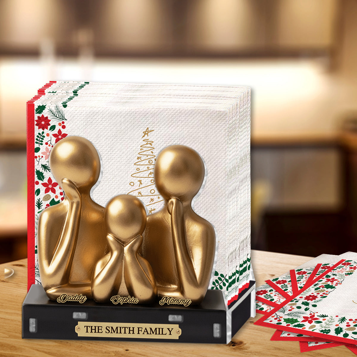 Merry Christmas Gift For Family - Personalized Family Paper Towel Holder