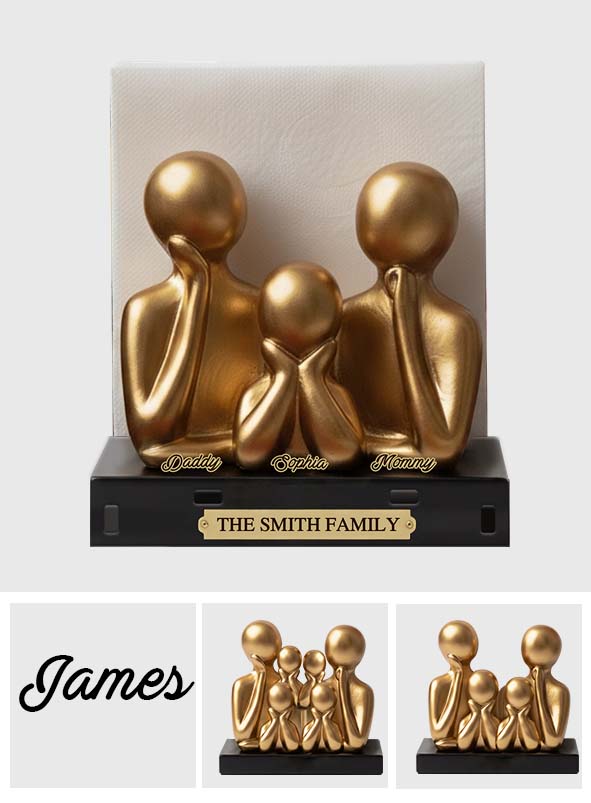 Merry Christmas Gift For Family - Personalized Family Paper Towel Holder