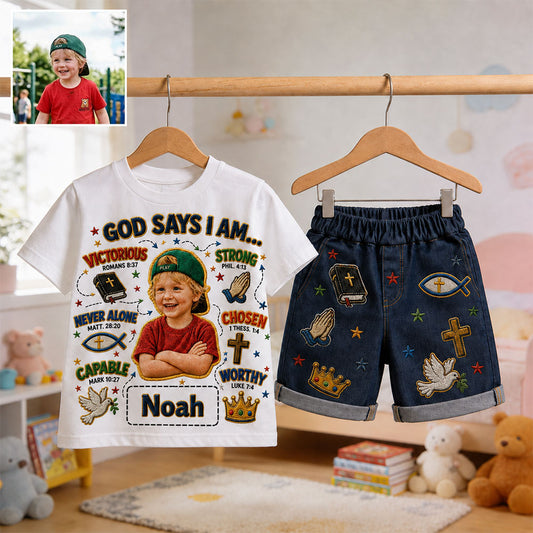 Jedes Foto, Jedes Thema - Personalisiertes Kinder T-Shirt & Shorts
