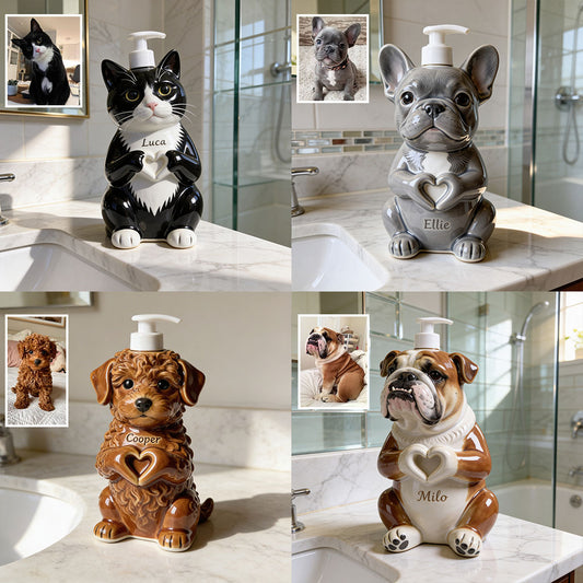 Custom Any Pet Photo - Personalized Dog Soap Dispenser