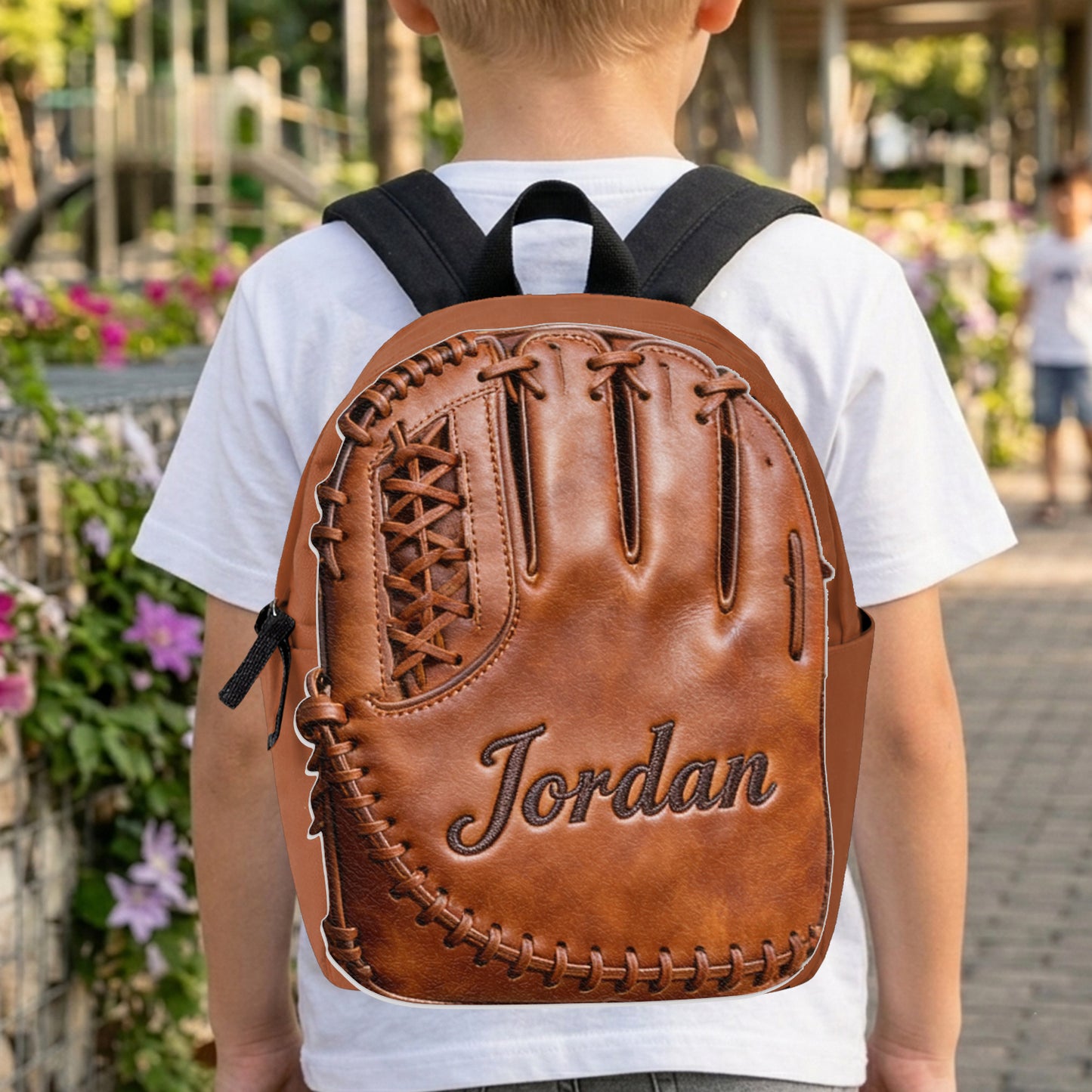 Gant de baseball en cuir - Sac à dos en cuir personnalisable avec patch interchangeable