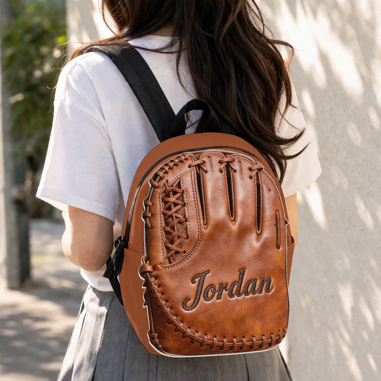 Gant de baseball en cuir - Sac à dos en cuir personnalisable avec patch interchangeable