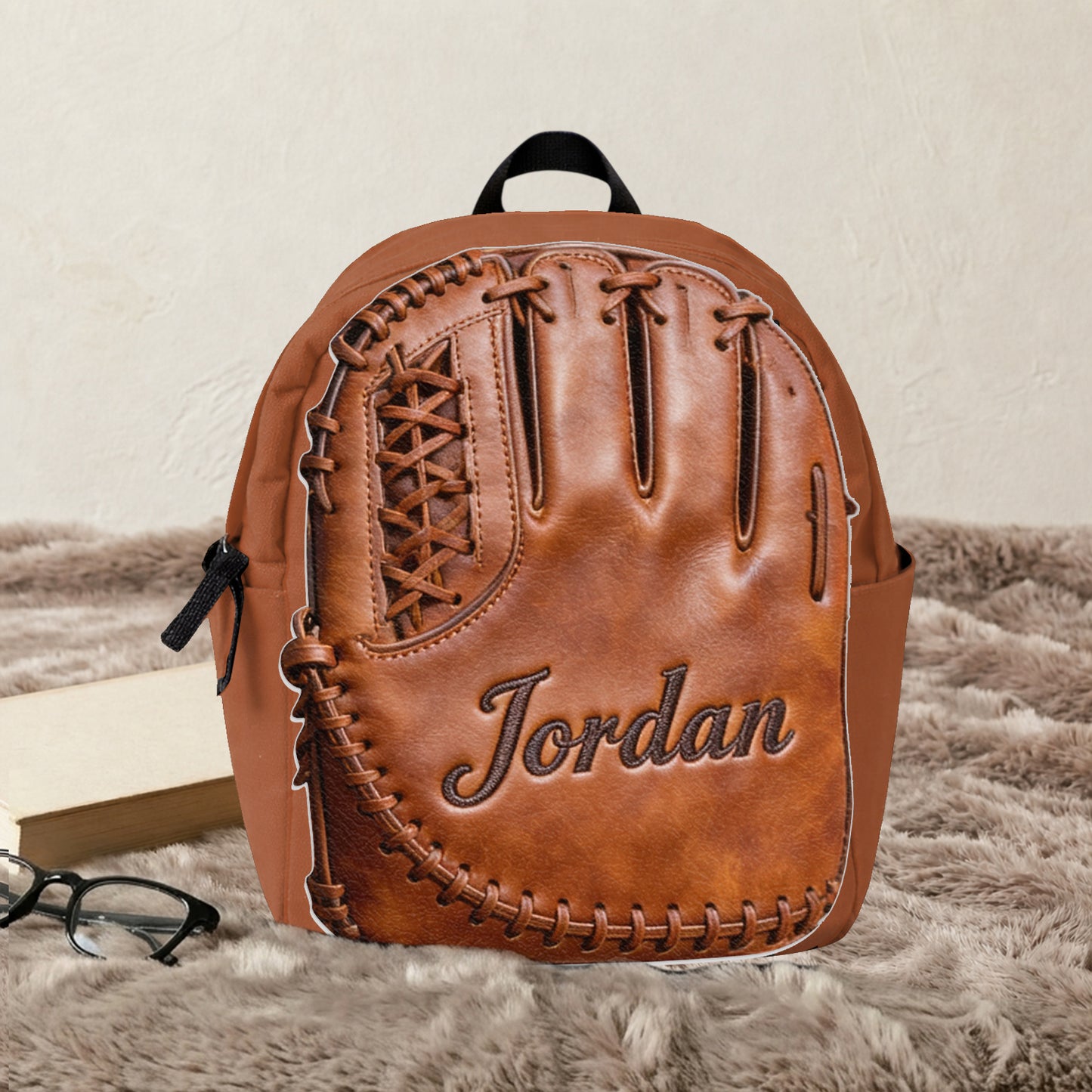 Gant de baseball en cuir - Sac à dos en cuir personnalisable avec patch interchangeable