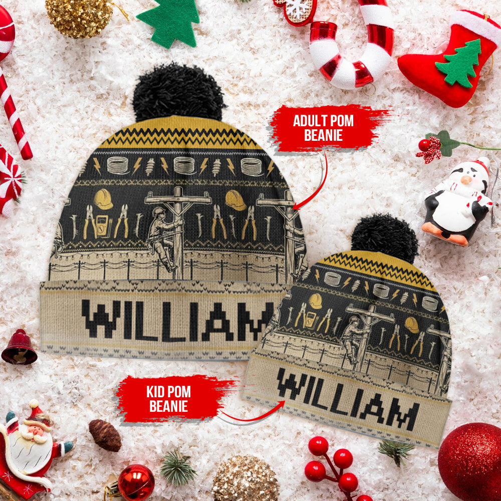 Lineman Life - Personalized Lineman Beanie Hat