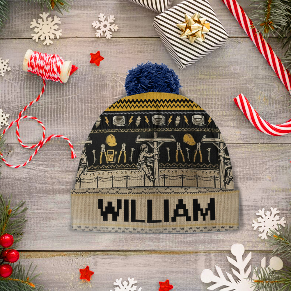 Lineman Life - Personalized Lineman Beanie Hat