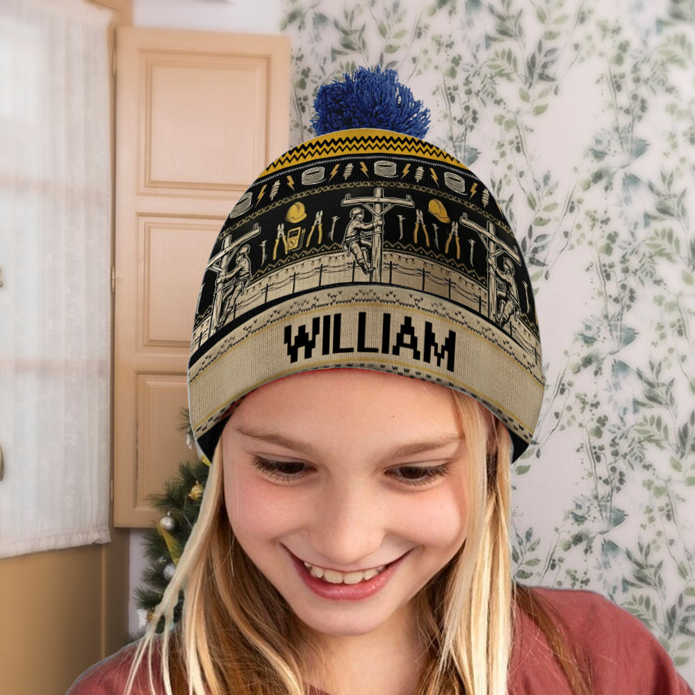 Lineman Life - Personalized Lineman Beanie Hat