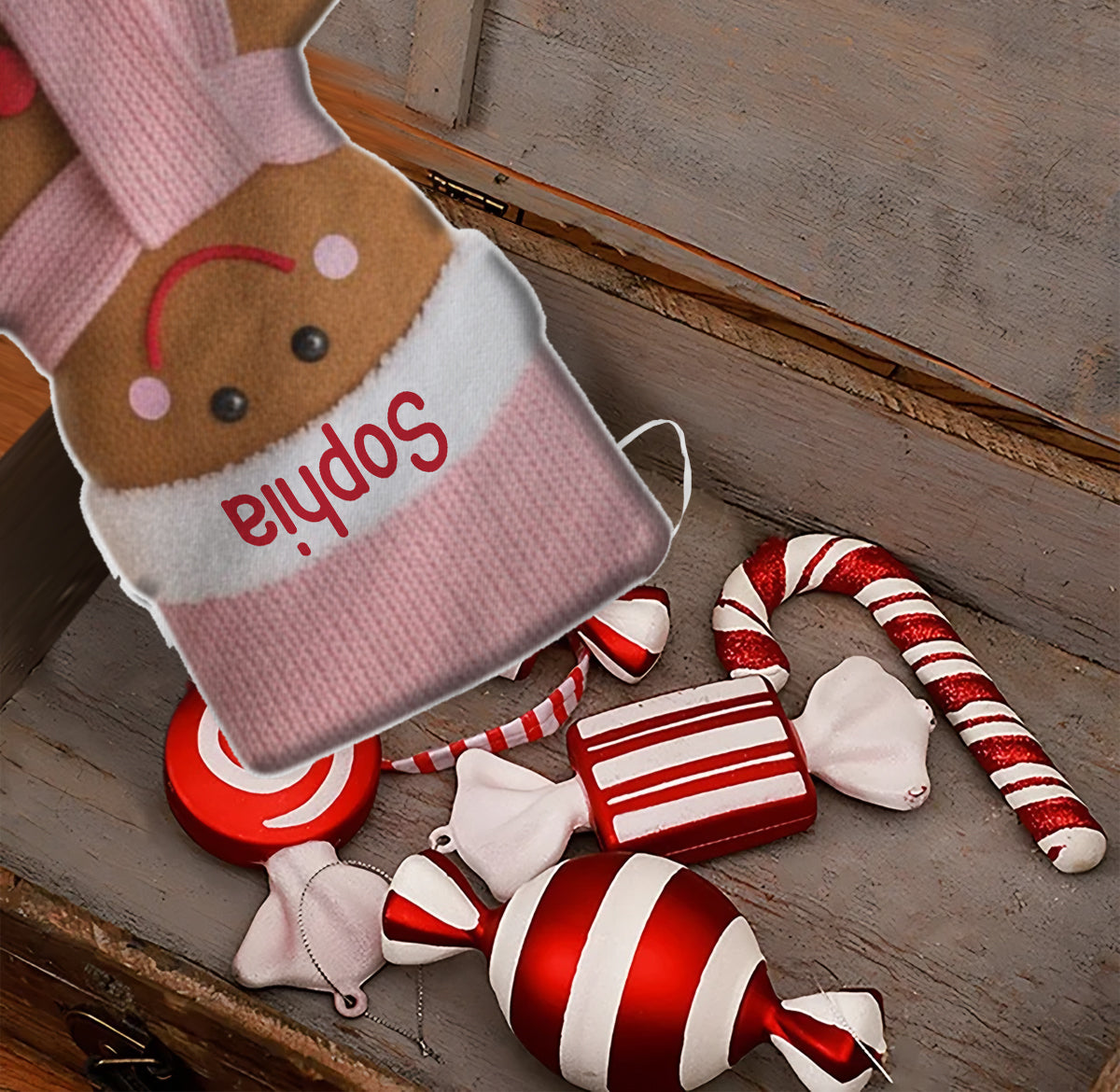 Merry Christmas - Personalized Family Shaped Christmas Stocking