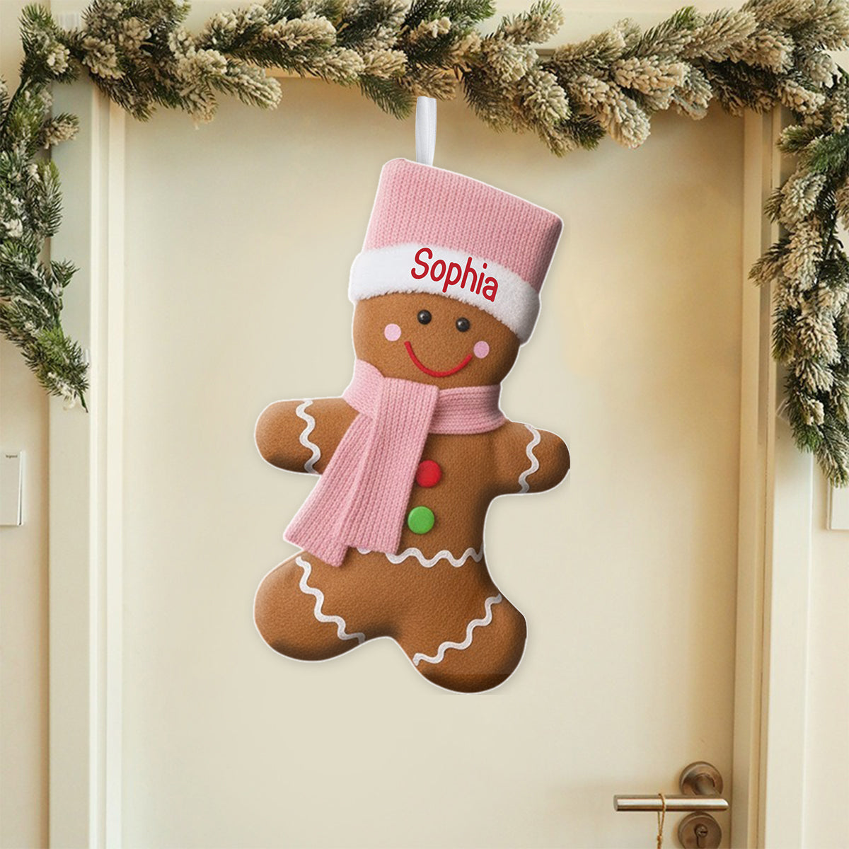 Merry Christmas - Personalized Family Shaped Christmas Stocking