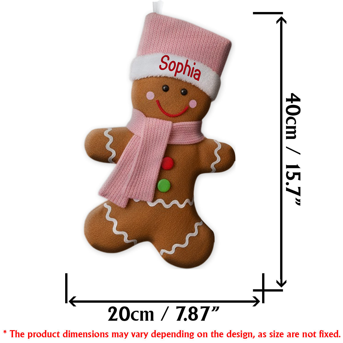 Merry Christmas - Personalized Family Shaped Christmas Stocking