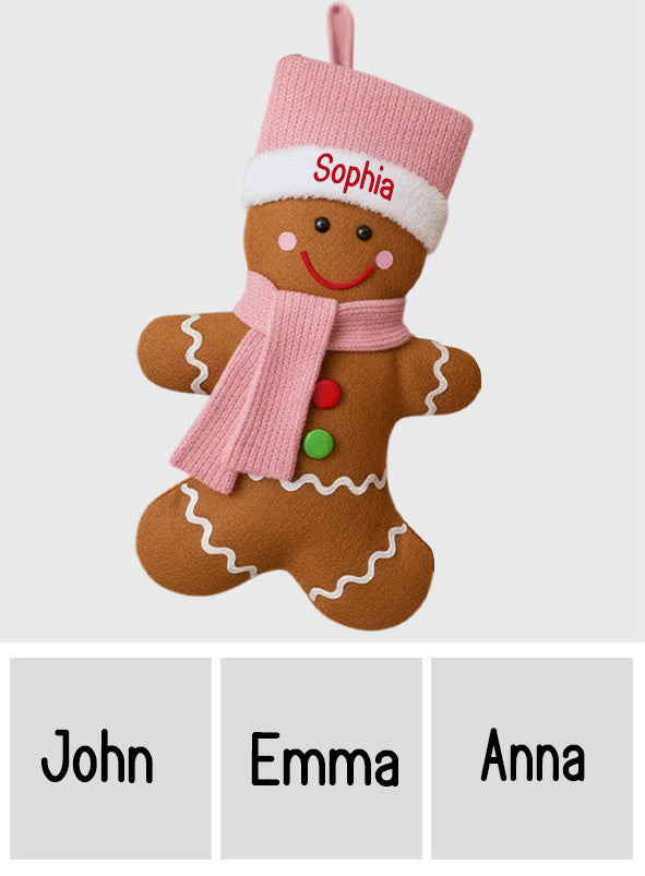 Merry Christmas - Personalized Family Shaped Christmas Stocking