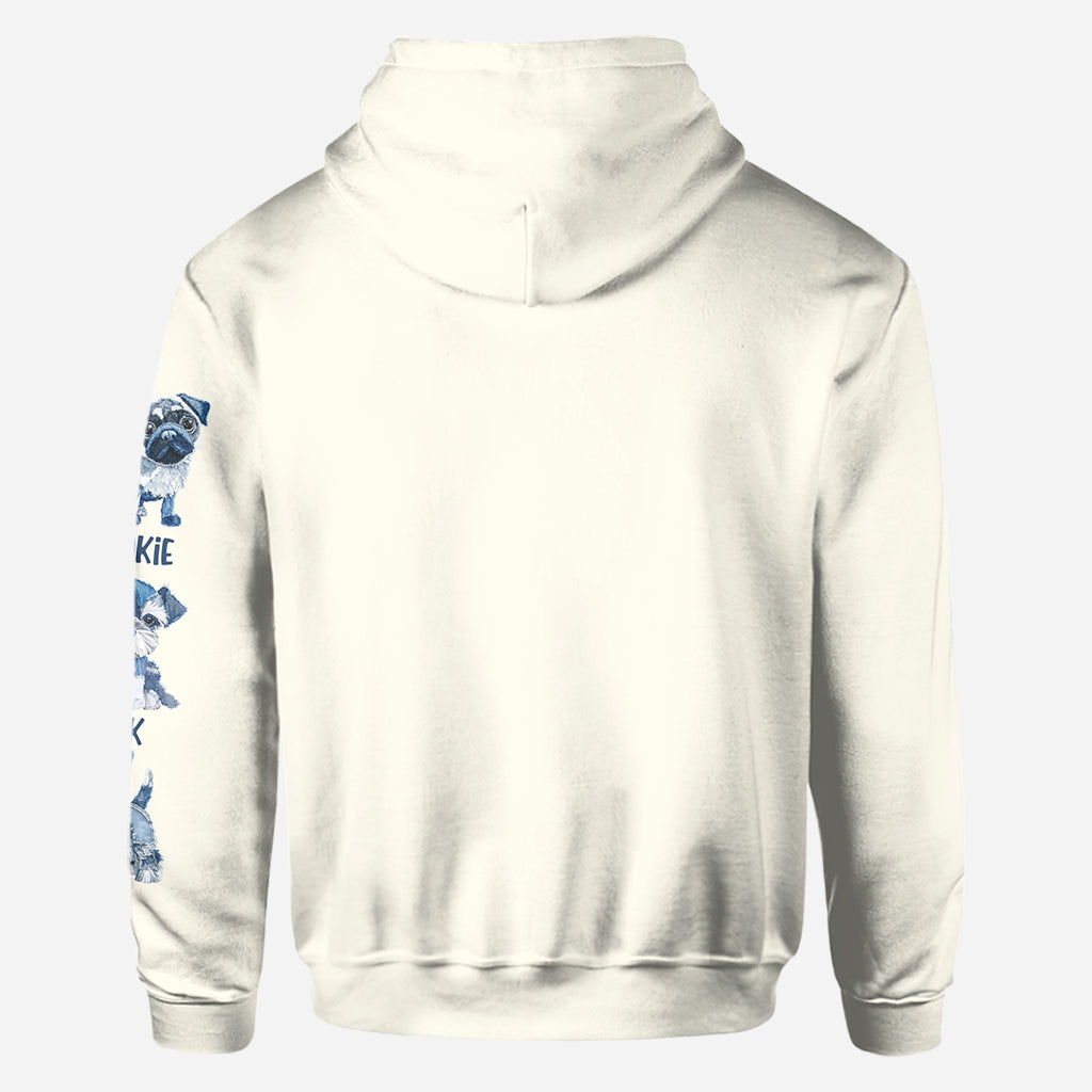 T-shirt personnalisé « Juste une fille qui aime les chiens » avec un motif de chien.