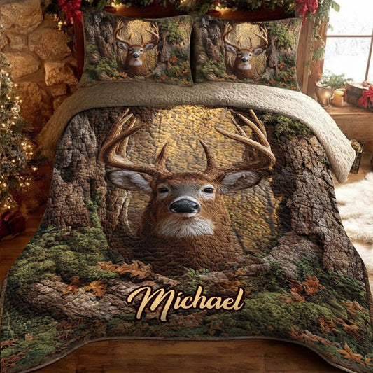 Love Hunting - Personalized Hunting Quilt Set