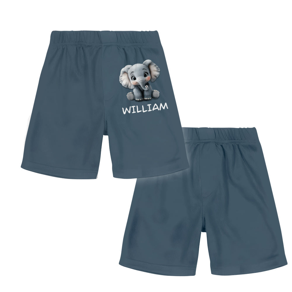 Cute Baby Elephant Clothing Set For Kid - Personalized Elephant Kid T-shirt & Shorts