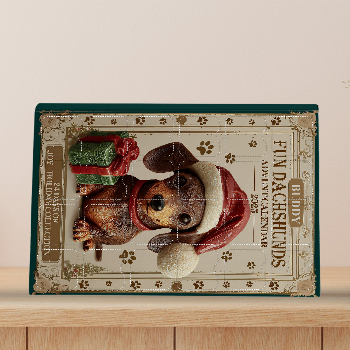 Love Dachshund - Personalized Dachshund Advent Calendar With Ornaments
