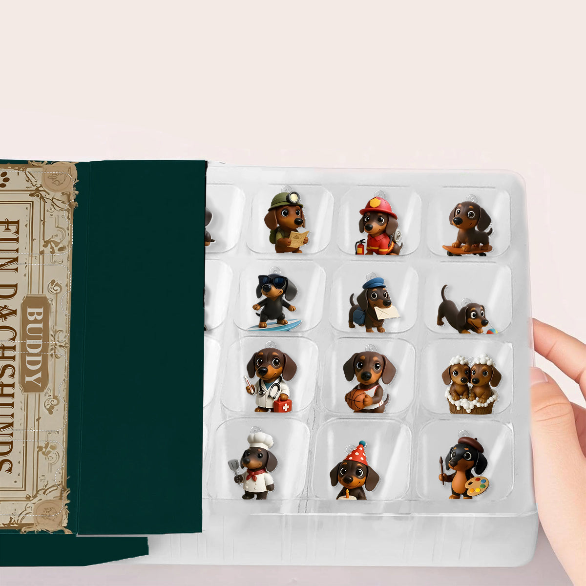 Love Dachshund - Personalized Dachshund Advent Calendar With Ornaments