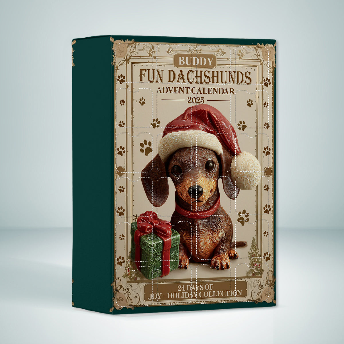 Love Dachshund - Personalized Dachshund Advent Calendar With Ornaments