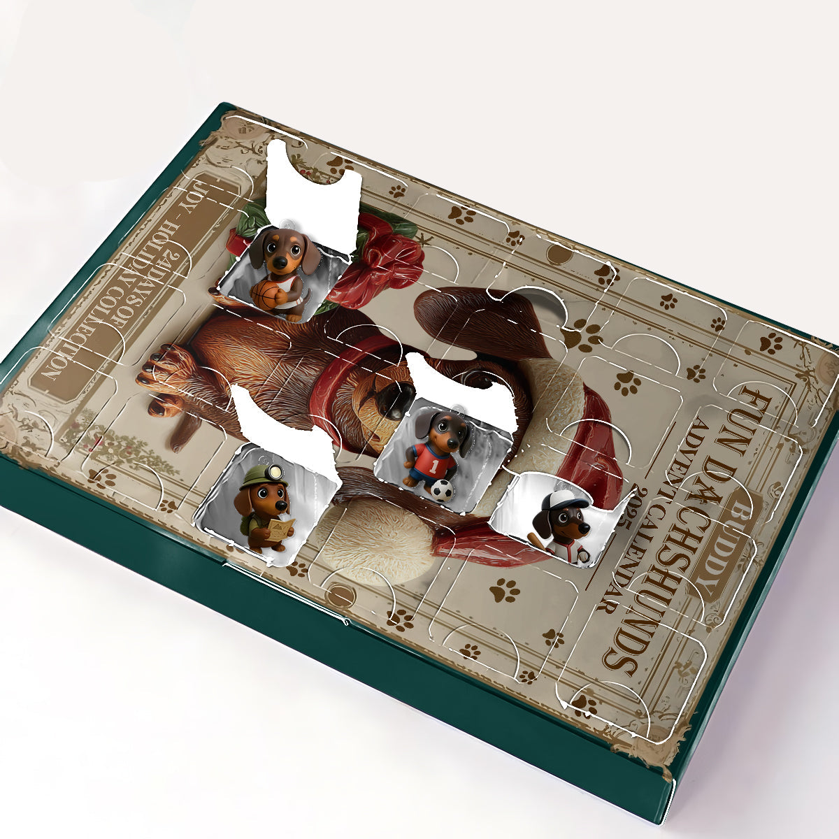 Love Dachshund - Personalized Dachshund Advent Calendar With Ornaments