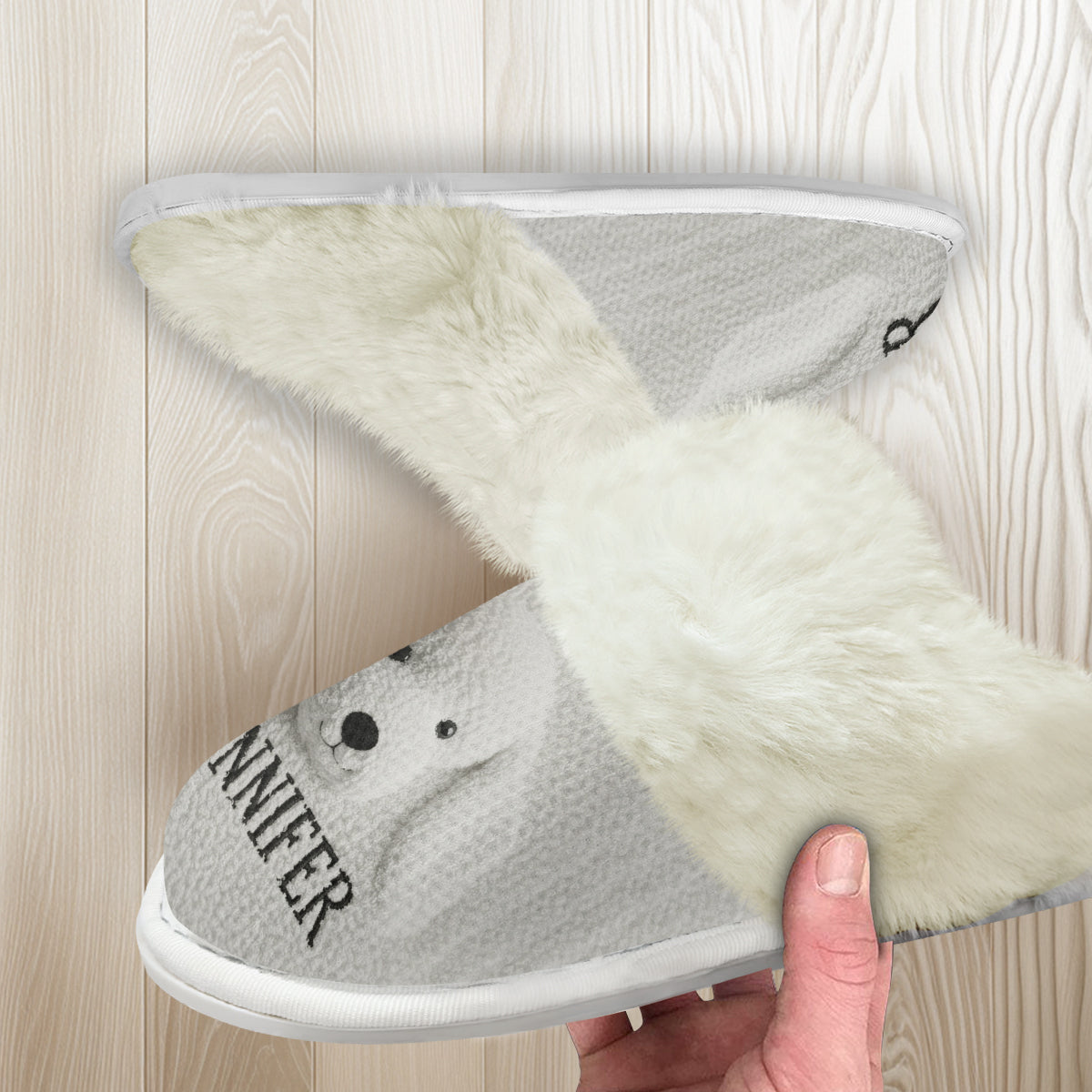 Furry Friends - Personalized Dog Slippers With Fur Lining