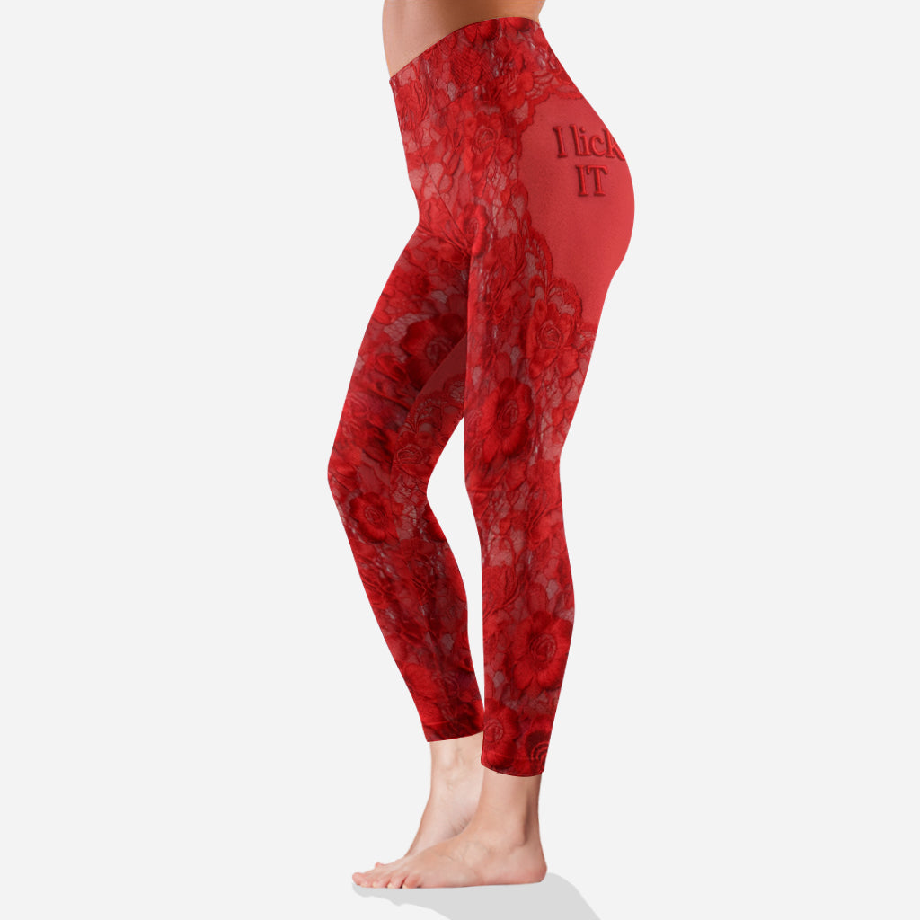 I Licked It so It's Mine - Personalized Couple Leggings