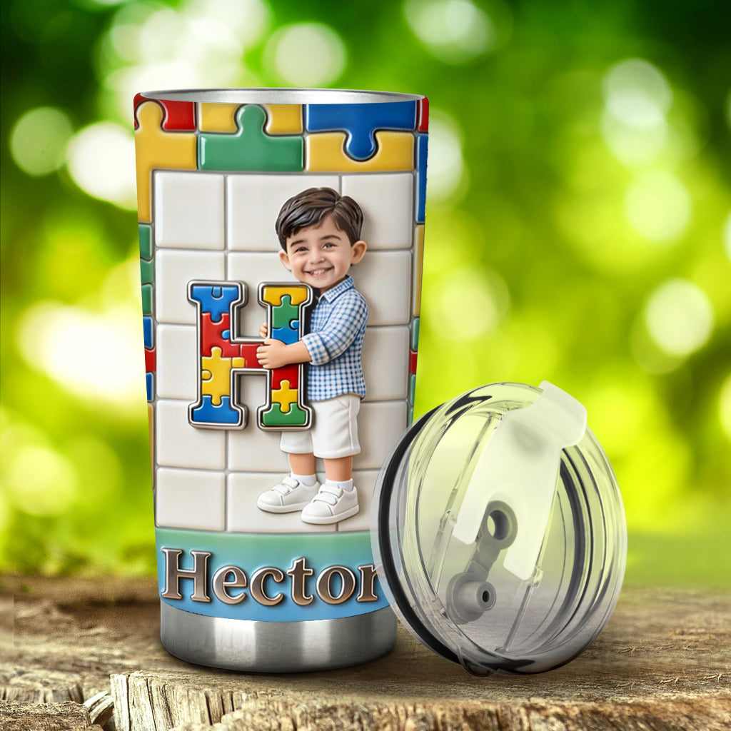 Autism Letter - Personalized Autism Awareness Tumbler
