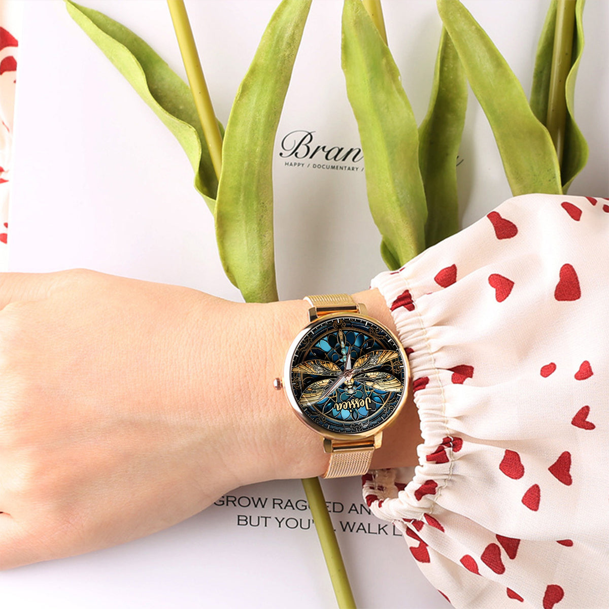 Beautiful Dragonfly - Personalized Dragonfly Women Hand Watch