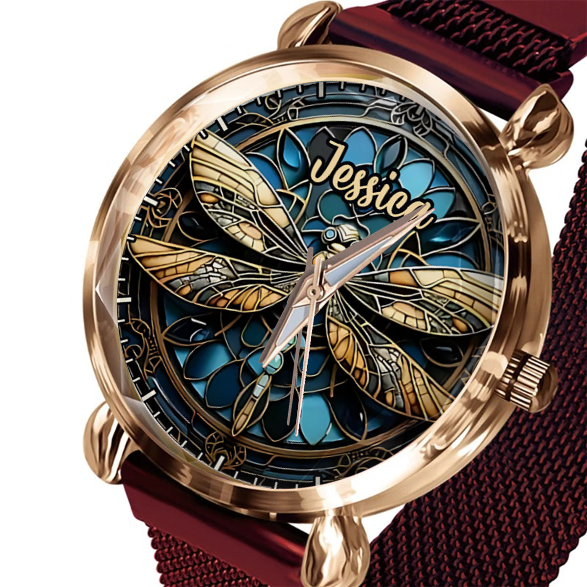 Beautiful Dragonfly - Personalized Dragonfly Women Hand Watch