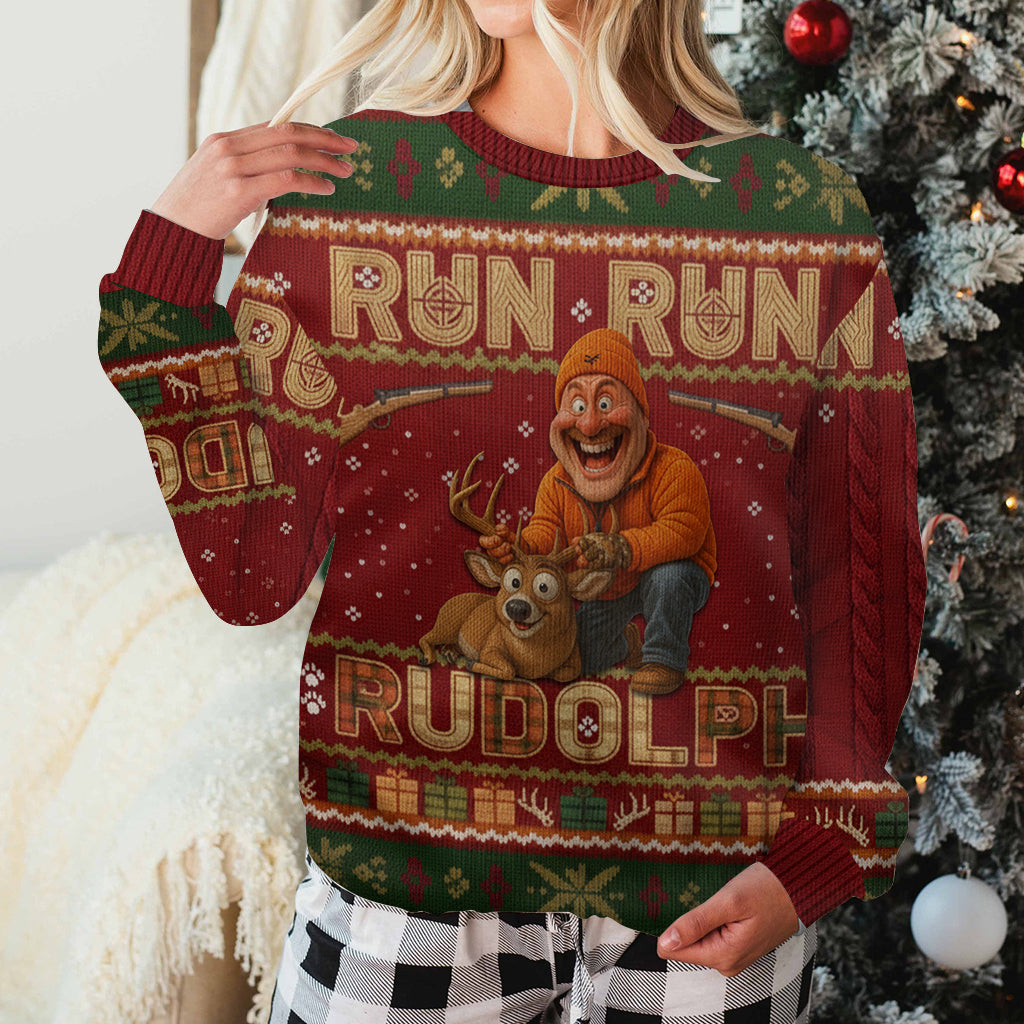 Hunter Rudolph - Personalized Hunting Ugly Sweater