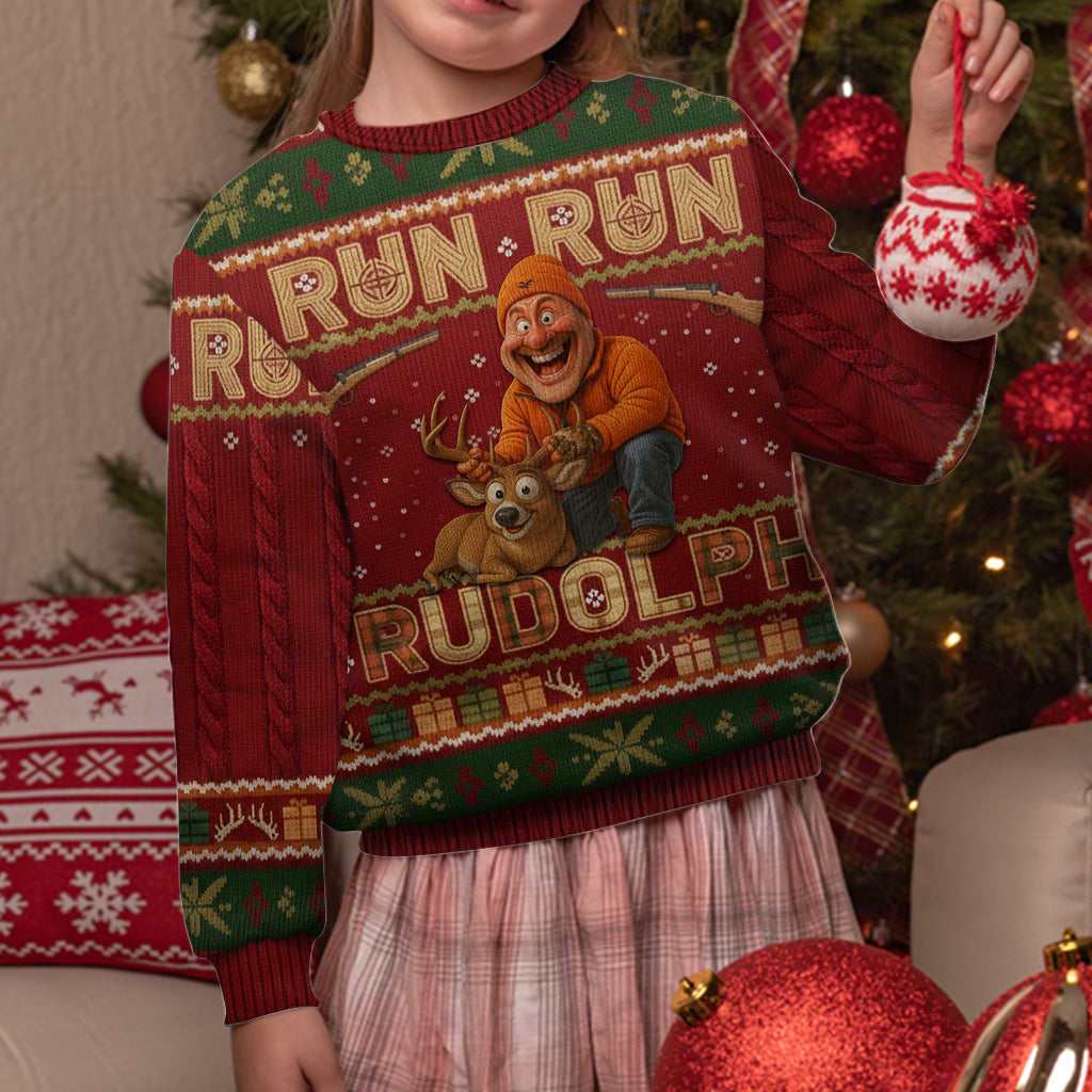 Hunter Rudolph - Personalized Hunting Ugly Sweater