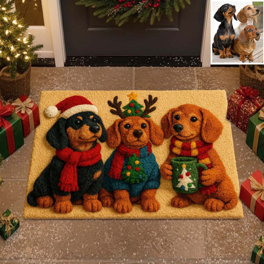 Christmas Dog - Personalized Dog Non-Slip Tufted Rug