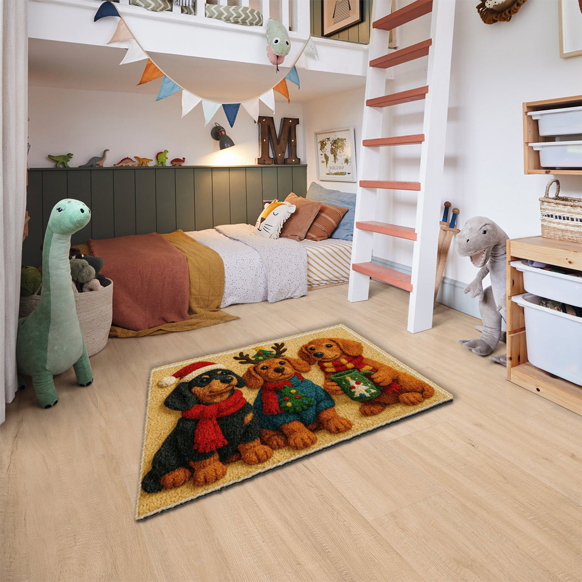 Christmas Dog - Personalized Dog Non-Slip Tufted Rug