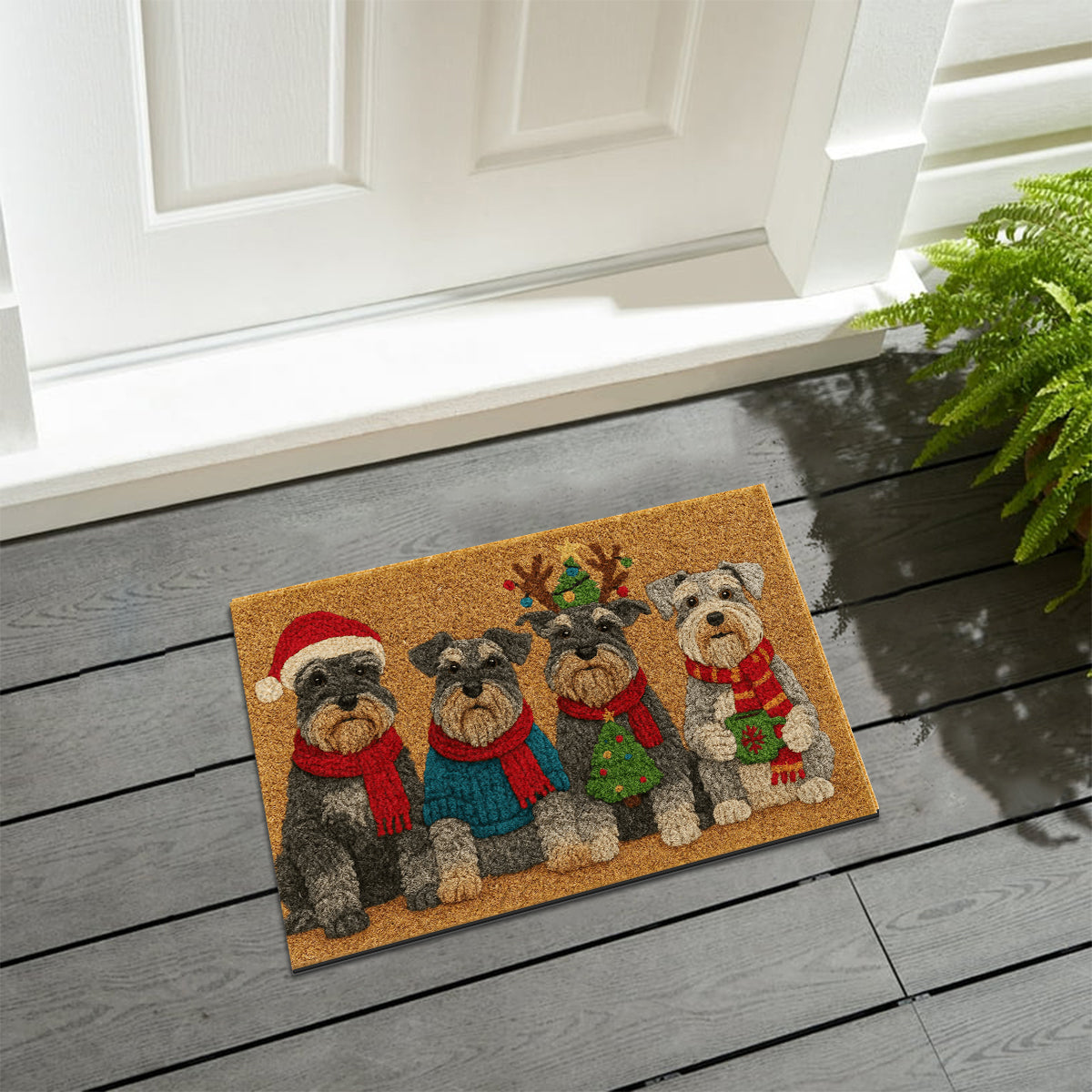 Christmas Dog - Personalized Dog Non-Slip Tufted Rug