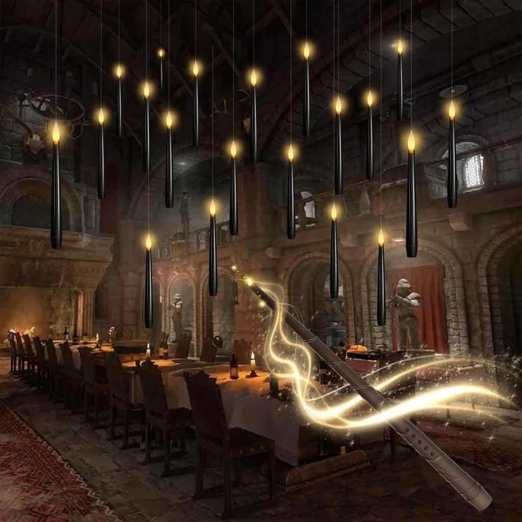 Flameless Floating Candles With Wand Remote