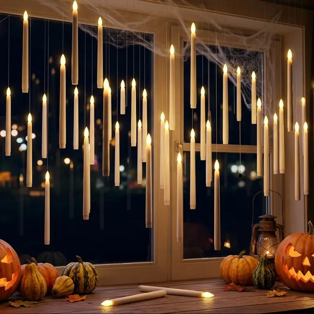 Flameless Floating Candles With Wand Remote