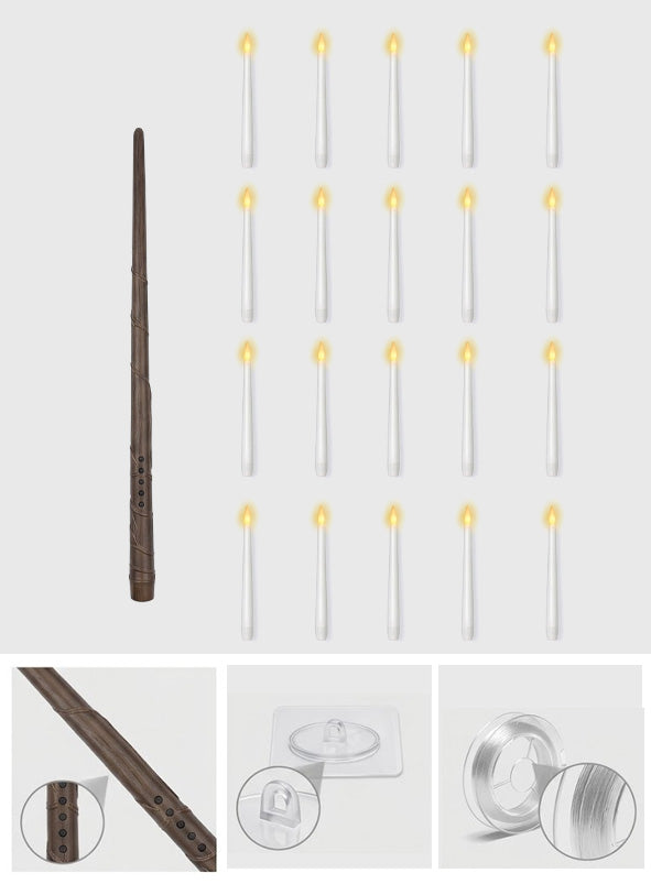 Flameless Floating Candles With Wand Remote