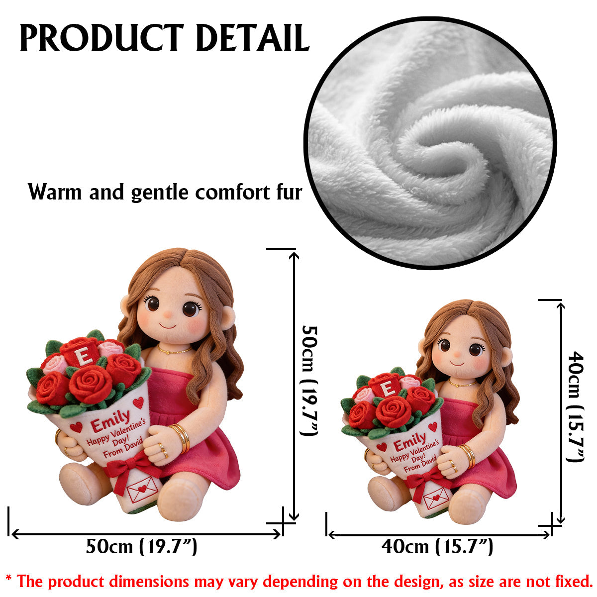 Custom Any Photo Name Initial Letter - Personalized Couple Faux Fur Shaped Pillow