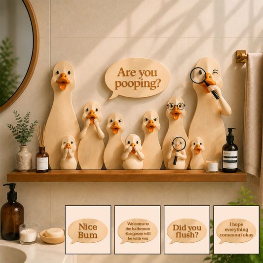 Silly Goose, Lustige Gans - Personalisierte Holz Wandregal
