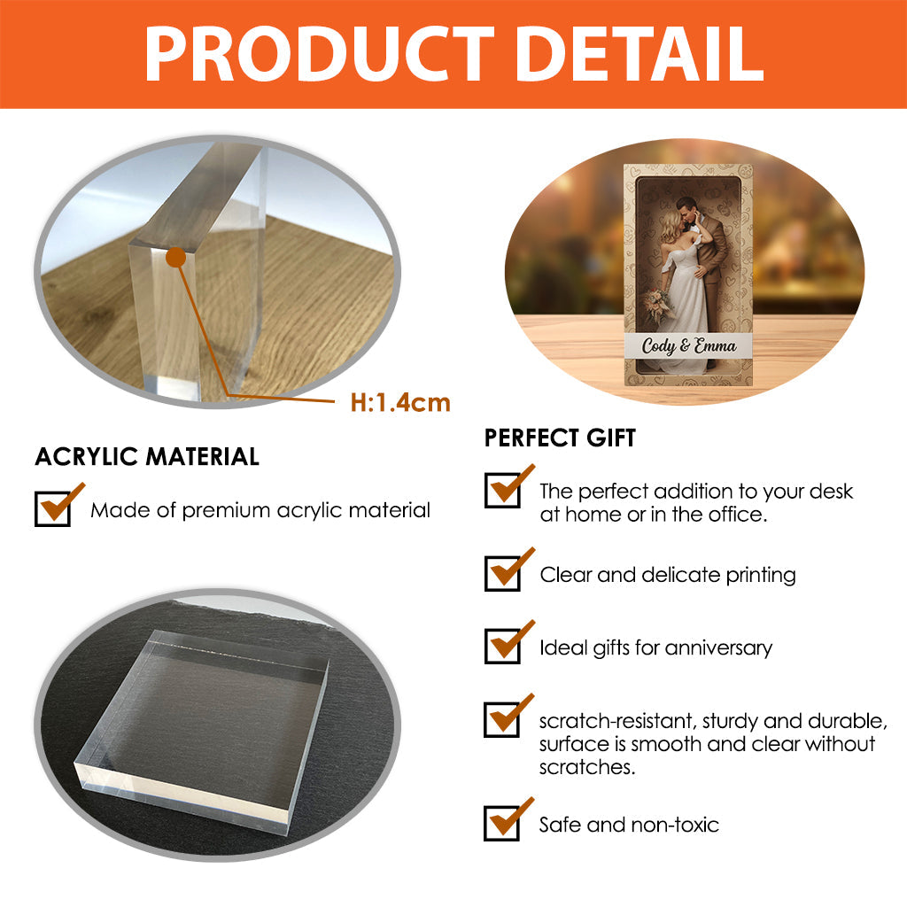 Custom Any Photo - Personalized Couple Custom Shaped Acrylic Plaque