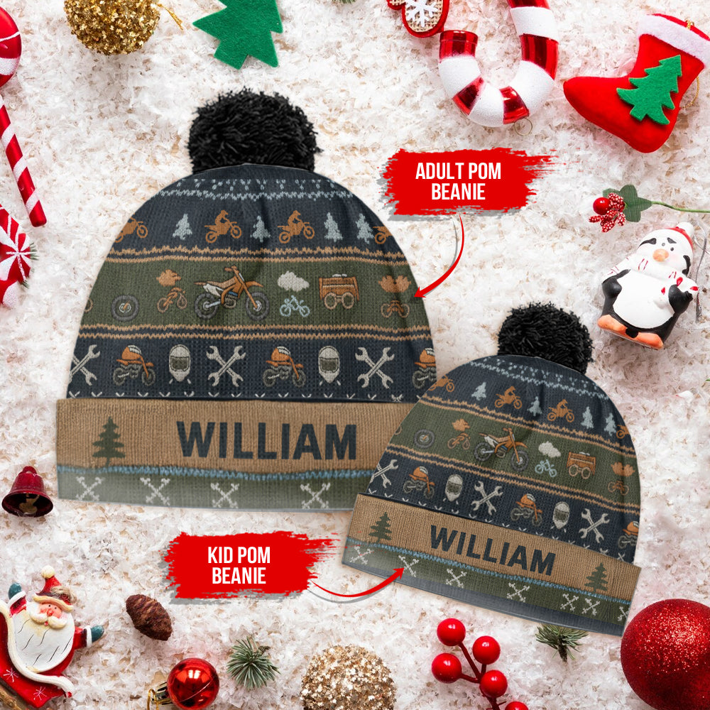 Love Biking - Personalized Dirt Bike Beanie Hat