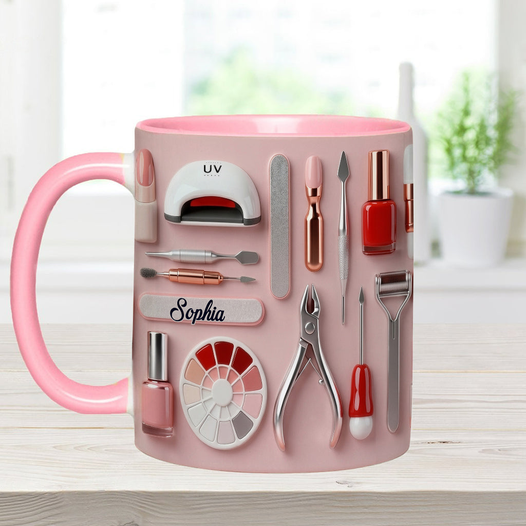 Nageldesignerin – Personalisierte Tasse und Untersetzer für Ihr Nagelstudio