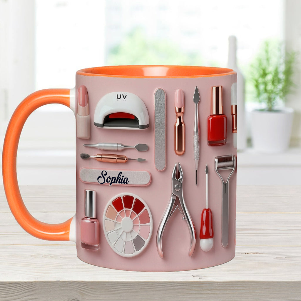 Nageldesignerin – Personalisierte Tasse und Untersetzer für Ihr Nagelstudio