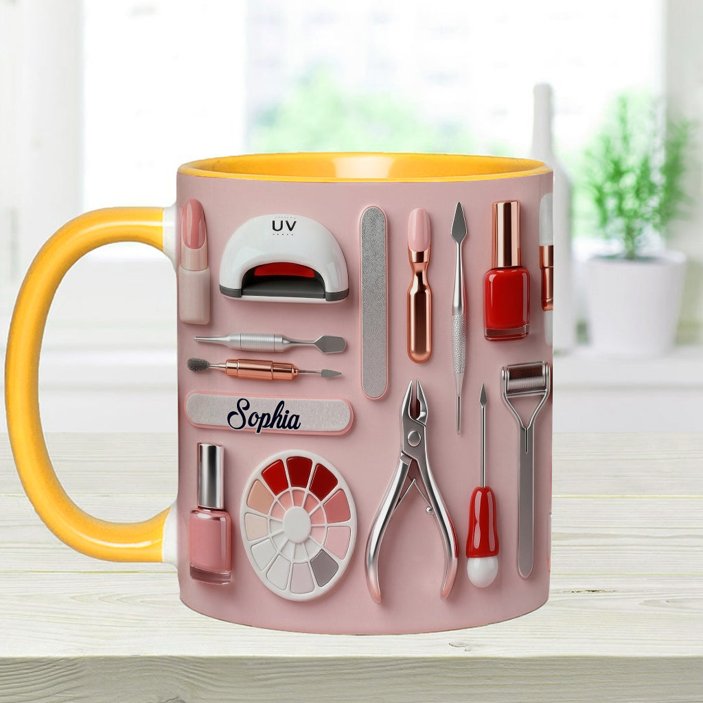 Nageldesignerin – Personalisierte Tasse und Untersetzer für Ihr Nagelstudio