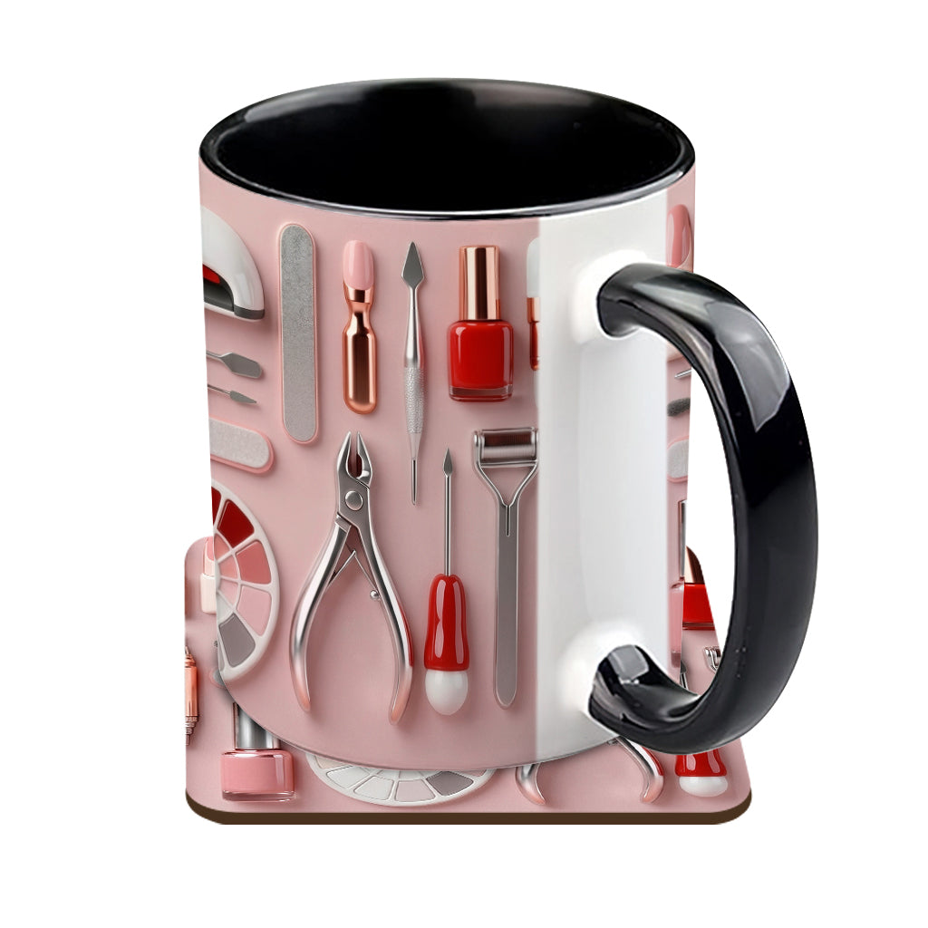 Nageldesignerin – Personalisierte Tasse und Untersetzer für Ihr Nagelstudio