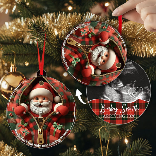 Cadeau de naissance pour annoncer une grossesse - Ornement de grossesse personnalisé à retourner