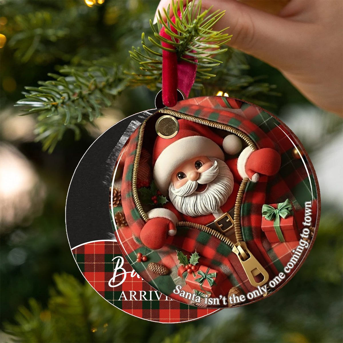 Cadeau de naissance pour annoncer une grossesse - Ornement de grossesse personnalisé à retourner